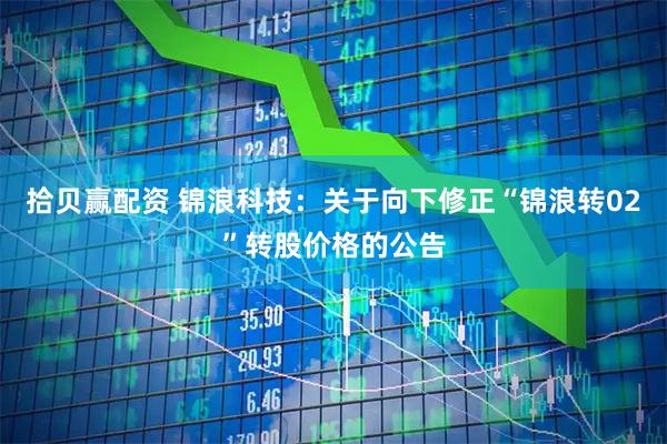 拾贝赢配资 锦浪科技：关于向下修正“锦浪转02”转股价格的公告